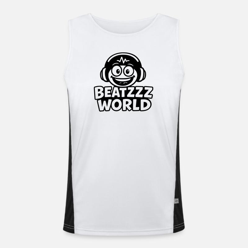 Beatzzz World Funktionelles Kontrast-Tank Top für Männer 