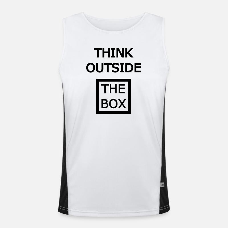Think Outside The Box Funktionelles Kontrast-Tank Top für Männer 