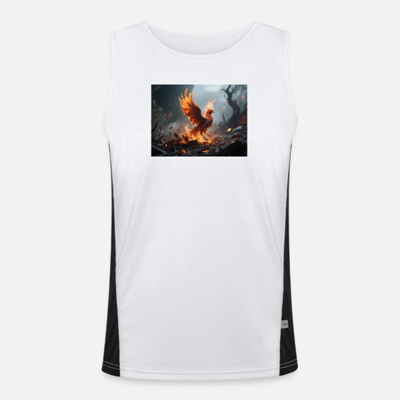 Fire Phoenix Rise Men's Functional Contrast Tank Top 