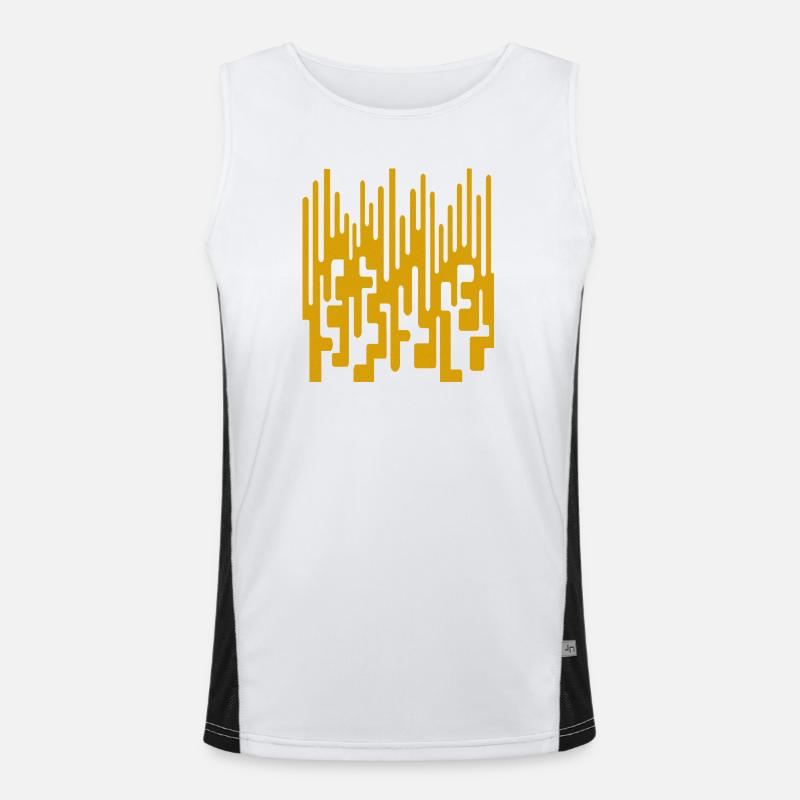 Abstract pattern by Cean Men's Functional Contrast Tank Top 