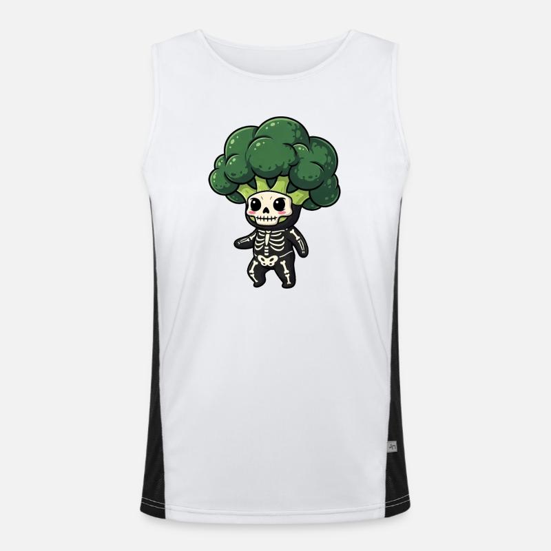 Broccili Halloween Ghost Ghost Cartoon Men's Functional Contrast Tank Top 