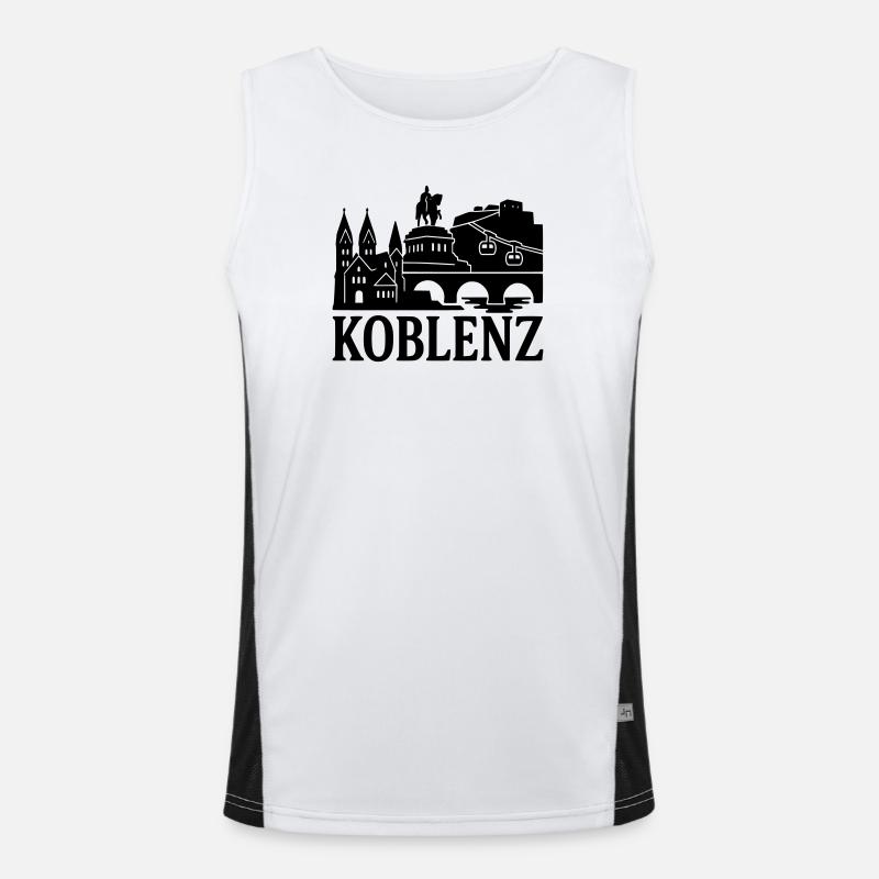 koblenz silhouette Funktionelles Kontrast-Tank Top für Männer 