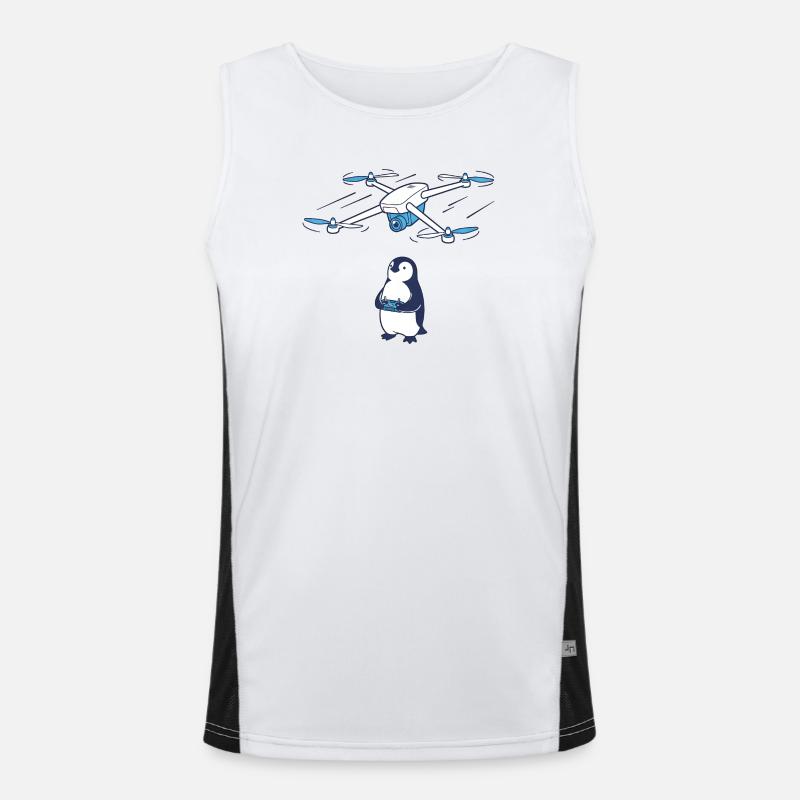 Drone and Penguin Men's Functional Contrast Tank Top 