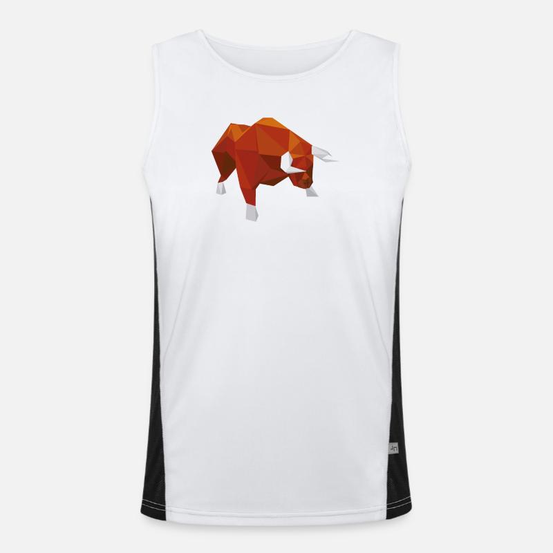 Stier Funktionelles Kontrast-Tank Top für Männer 