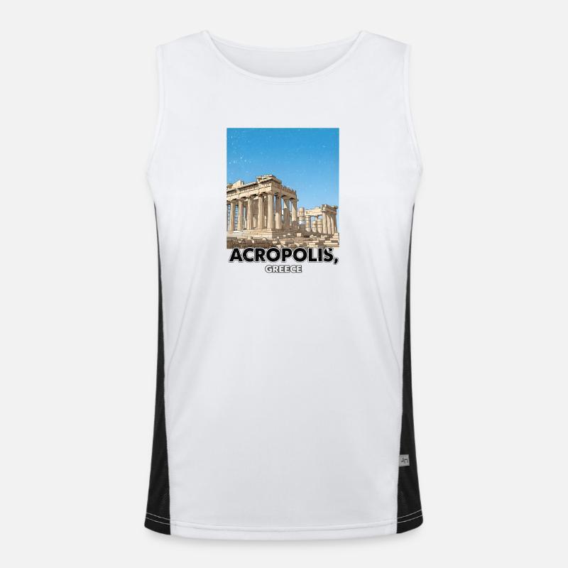 Acropole Grèce Affiche Débardeur respirant contrasté Homme 