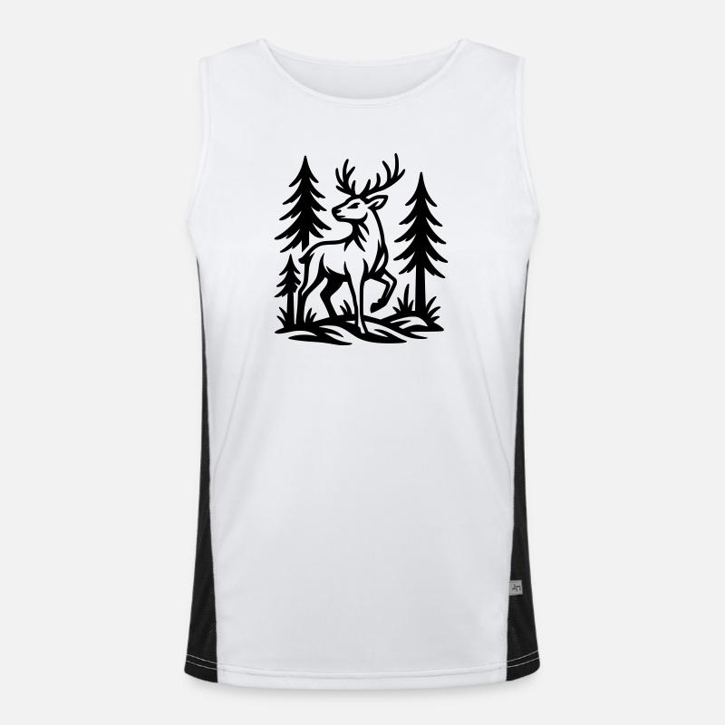 Reh Funktionelles Kontrast-Tank Top für Männer 