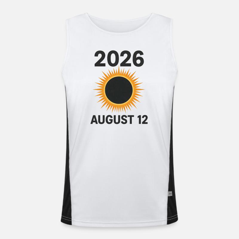 12 août 2026 - éclipse totale de Soleil Débardeur respirant contrasté Homme 