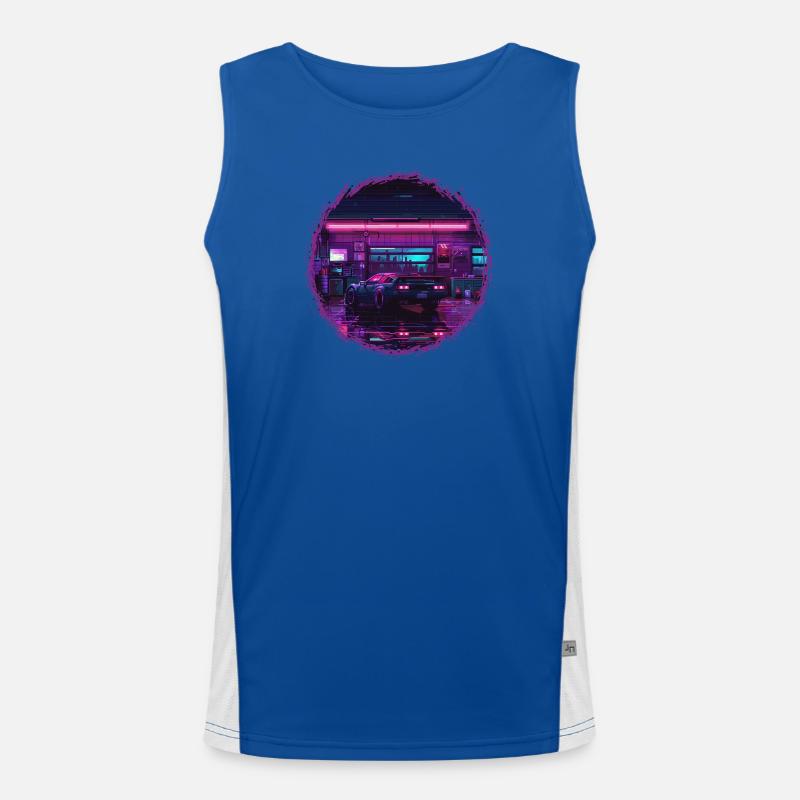 Neon Garage – Édition RétroRift Nuit Débardeur respirant contrasté Homme 