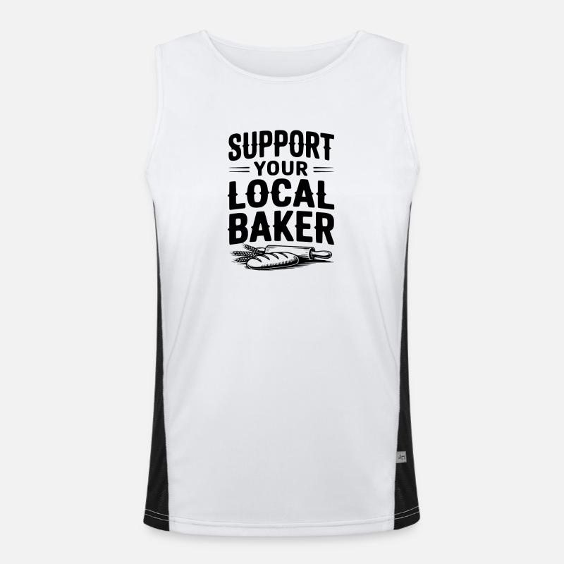 Support Your Local Baker Men's Functional Contrast Tank Top 