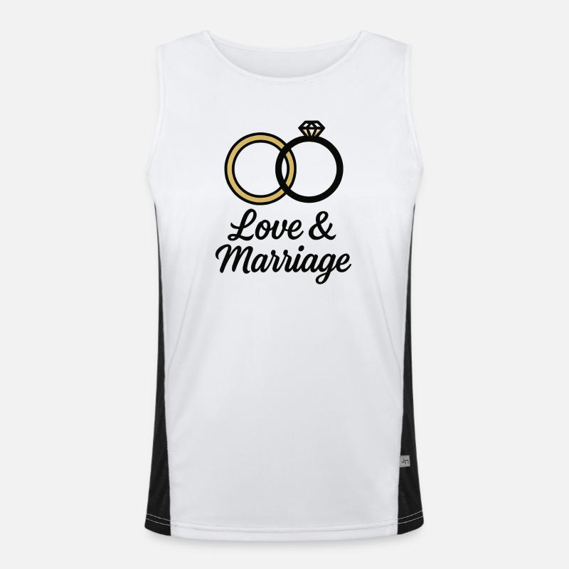 Liebe & Ehe Trauringe - Liebe & Ehe Funktionelles Kontrast-Tank Top für Männer 