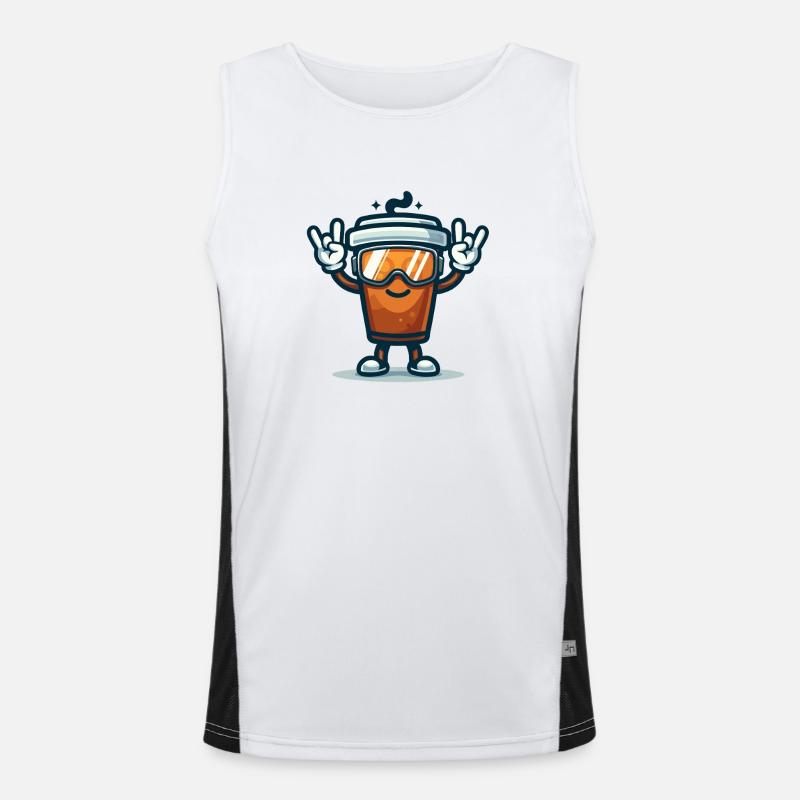 Kaffeebecher mit Skibrille Funktionelles Kontrast-Tank Top für Männer 