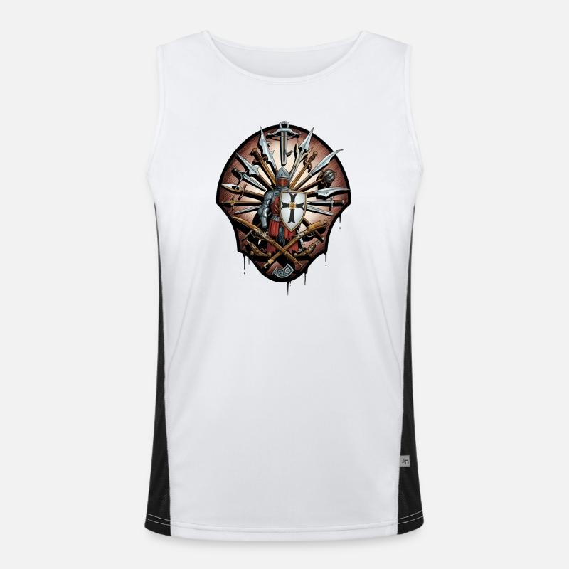 Ritter von Ehrenklinge Emblem Funktionelles Kontrast-Tank Top für Männer 