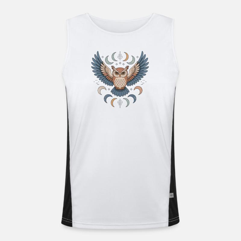Boho Owl Men's Functional Contrast Tank Top 