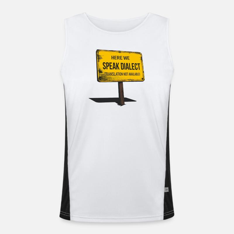 Here we speak Dialect – translation not available! Men's Functional Contrast Tank Top 
