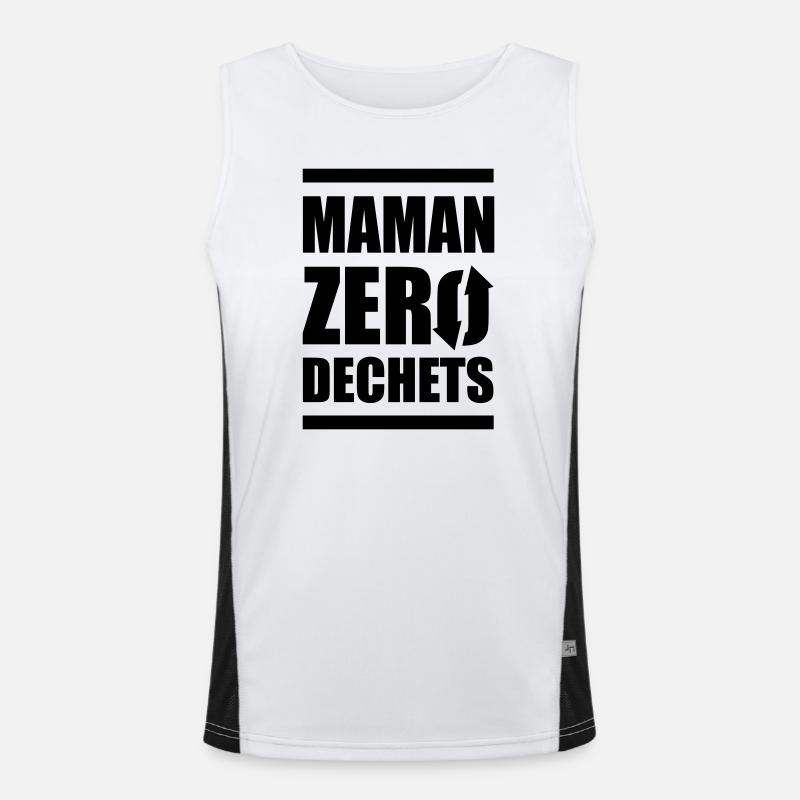 Zero Waste Mama Funktionelles Kontrast-Tank Top für Männer 