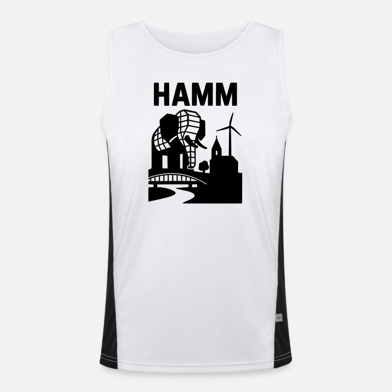 Monument de Hamm Westphalie Débardeur respirant contrasté Homme 