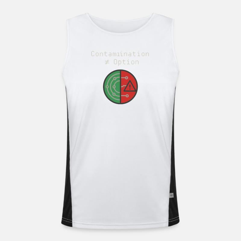 Cleanroom Technician Controlled Environment - Men's Functional Contrast Tank Top  - white/black