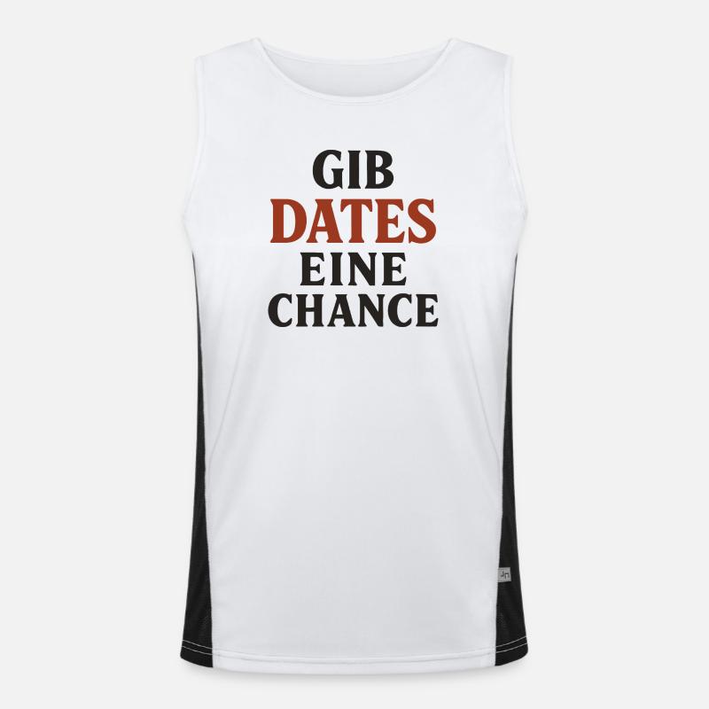 Give dates a chance Men's Functional Contrast Tank Top 