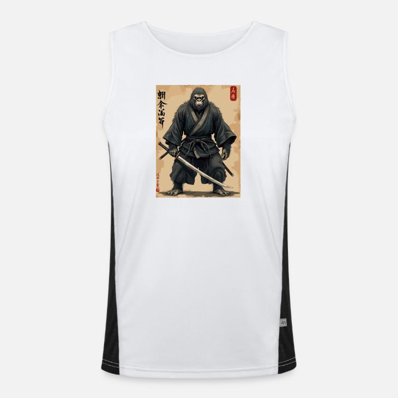 Gorille Samouraï avec Katana Débardeur respirant contrasté Homme 