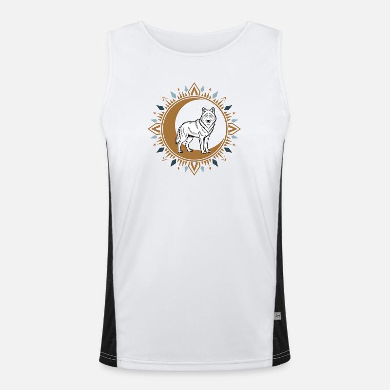 Boho Wolf Men's Functional Contrast Tank Top 