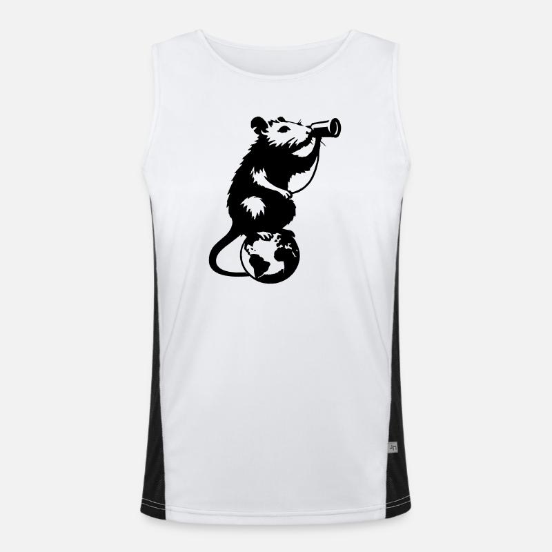 Rat has a longing Men's Functional Contrast Tank Top 