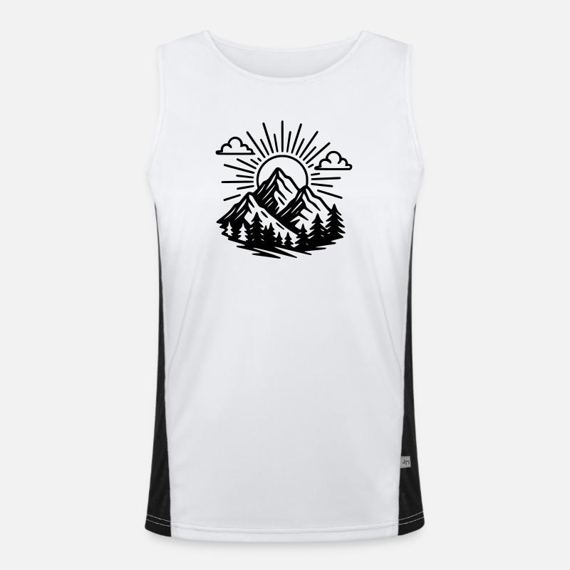 Mountains Men's Functional Contrast Tank Top 