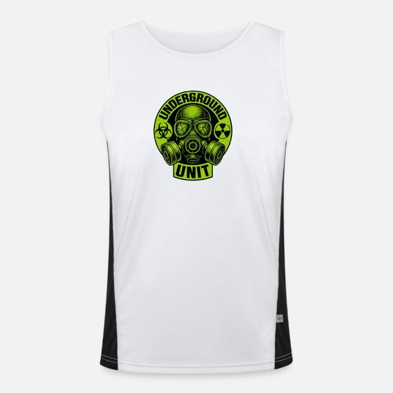 Underground Unit - Gas Mask Men's Functional Contrast Tank Top 