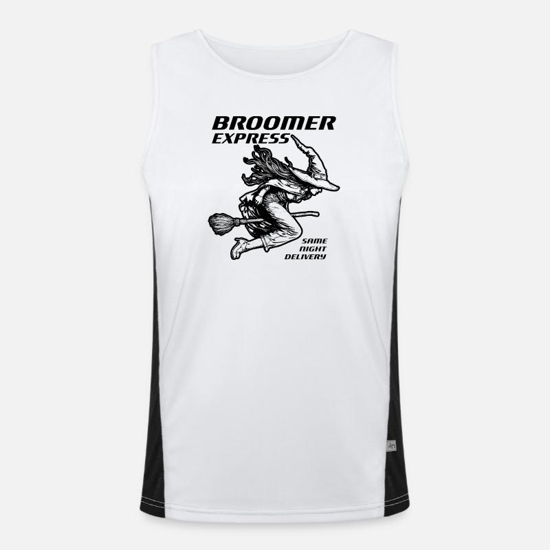 Witch Express Schwarzes Design Funktionelles Kontrast-Tank Top für Männer 