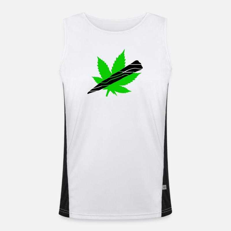 Néon Feuille De Cannabis Graphique Débardeur respirant contrasté Homme 