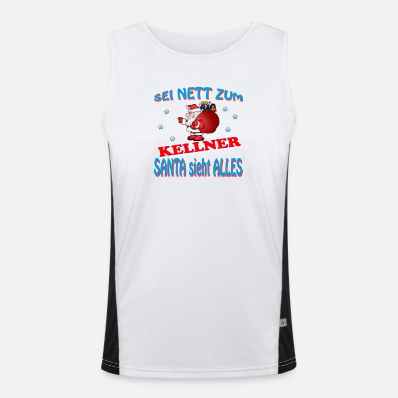 SANTA WAITER Men's Functional Contrast Tank Top 