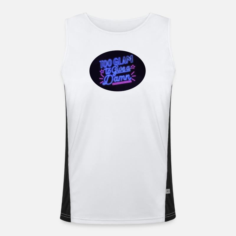 Neon Glamour Statement Men's Functional Contrast Tank Top 