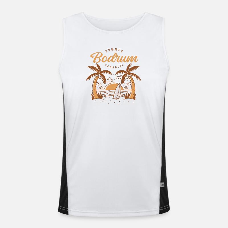 Turkish Style Design – Summer Paradise Bodrum Men's Functional Contrast Tank Top 
