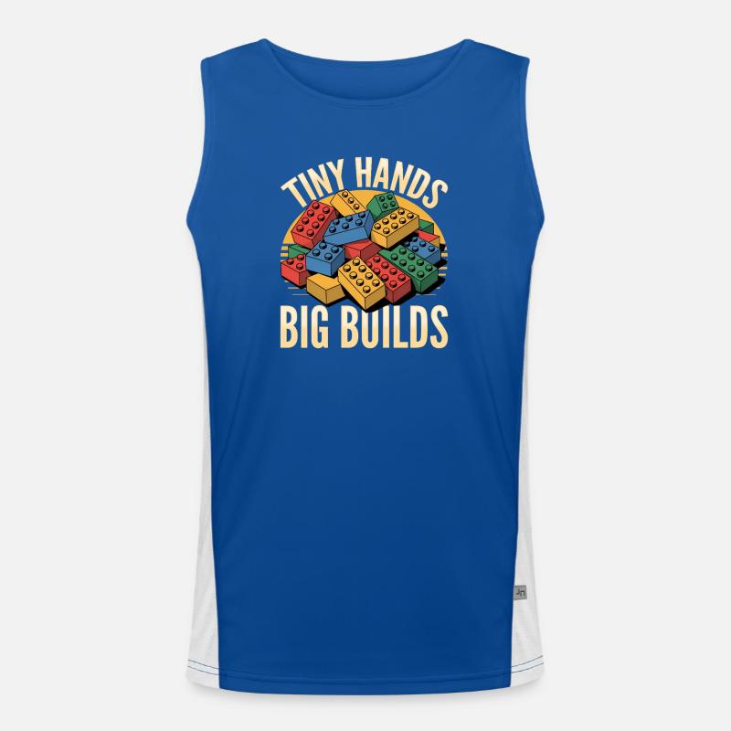 Building Blocks Kids Brick Builder Funktionelles Kontrast-Tank Top für Männer 