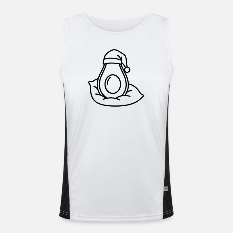 Schlavocado Avocado Sleep Pyjama Geschenk Lustig Funktionelles Kontrast-Tank Top für Männer 