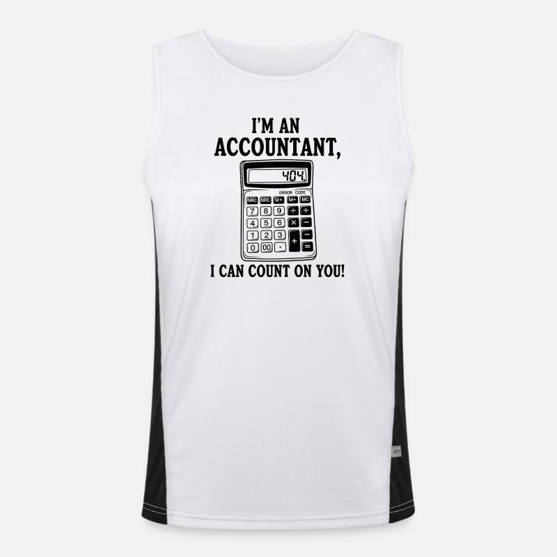 Buchhalter zählen auf Sie Grafik Funktionelles Kontrast-Tank Top für Männer 