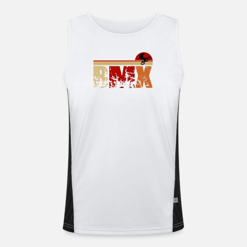 Retro BMX Design – Klassisch & Stylisch Funktionelles Kontrast-Tank Top für Männer 