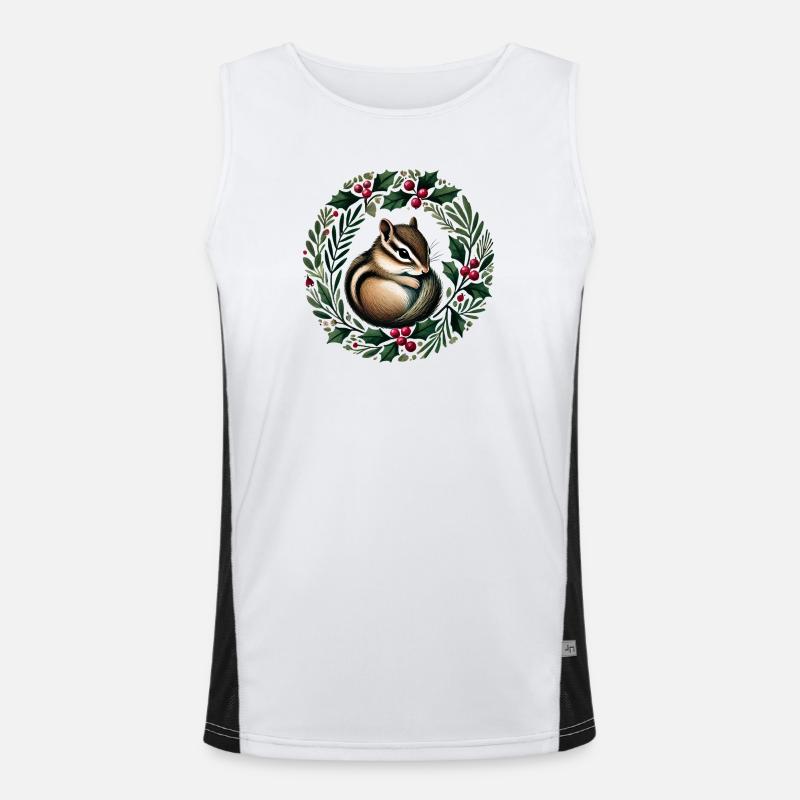 Couronne de houx Squirrel Charm Débardeur respirant contrasté Homme 