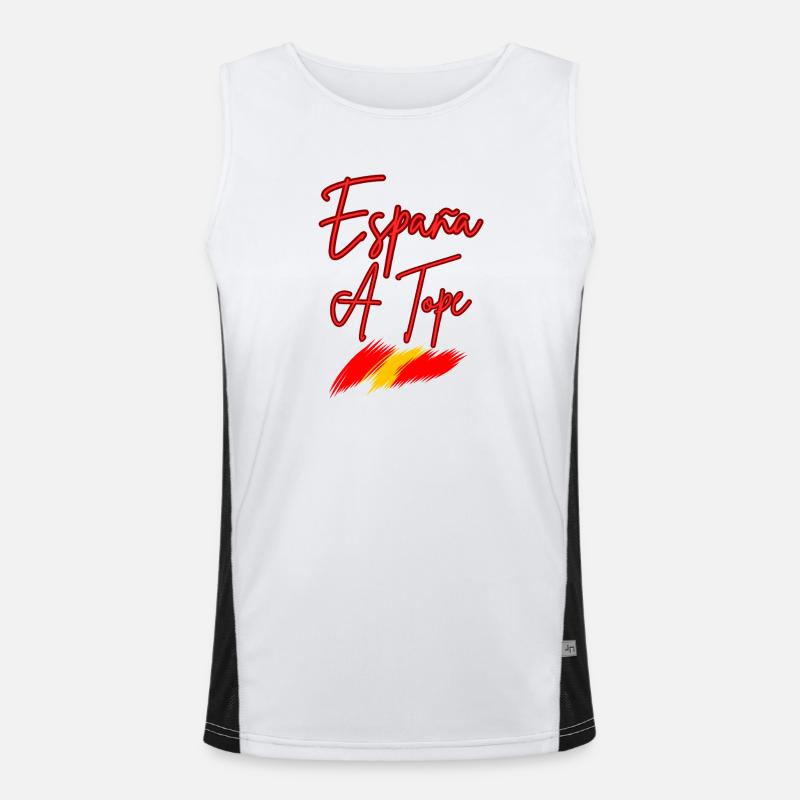 Spanien Ein Tope Neon Funktionelles Kontrast-Tank Top für Männer 