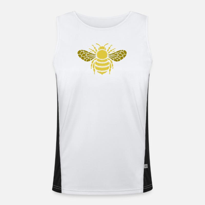 Motif Abeille Dorée Débardeur respirant contrasté Homme 