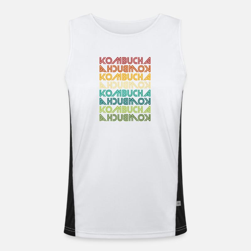 Kombucha Gradient Multi-Print Men's Functional Contrast Tank Top 