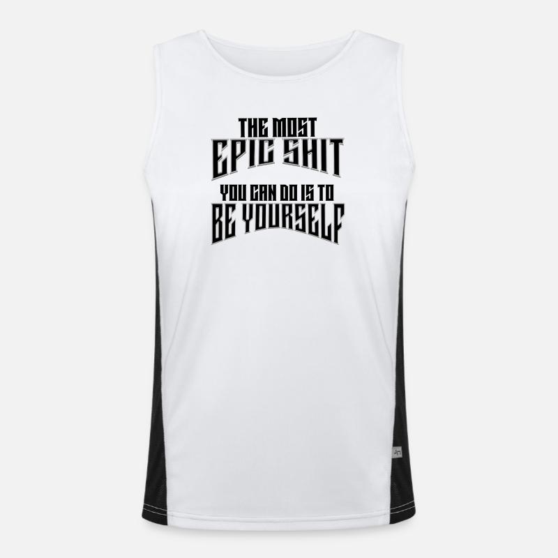 Epic selflove - sei du selbst! Deine Heldenreise. Funktionelles Kontrast-Tank Top für Männer 