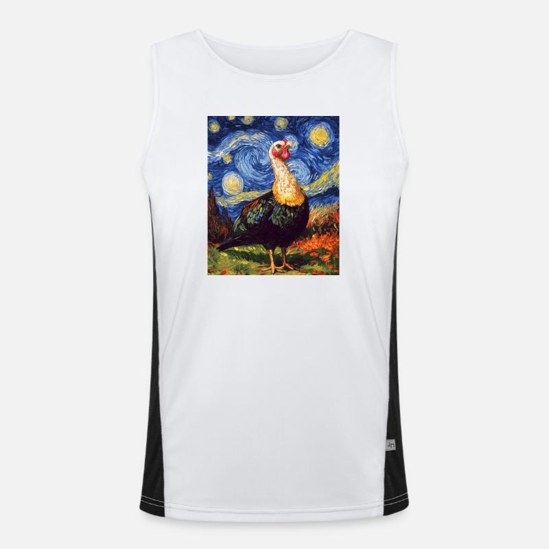Oiseau de dinde à la Van Gogh Débardeur respirant contrasté Homme 
