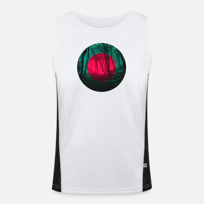 Waldfinsternis Funktionelles Kontrast-Tank Top für Männer 
