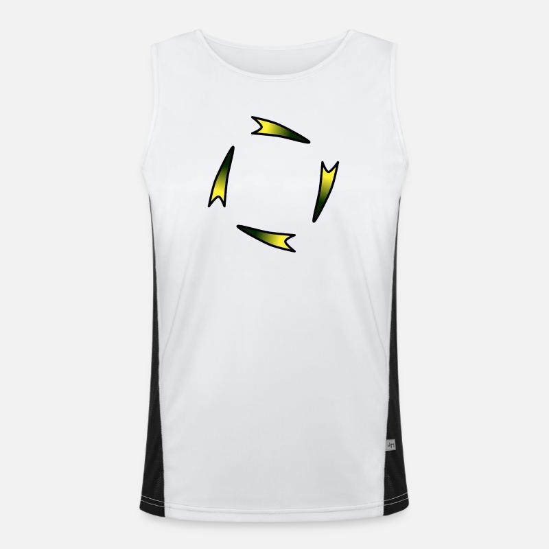 Rubans d’angle lumineux abstraits Débardeur respirant contrasté Homme 