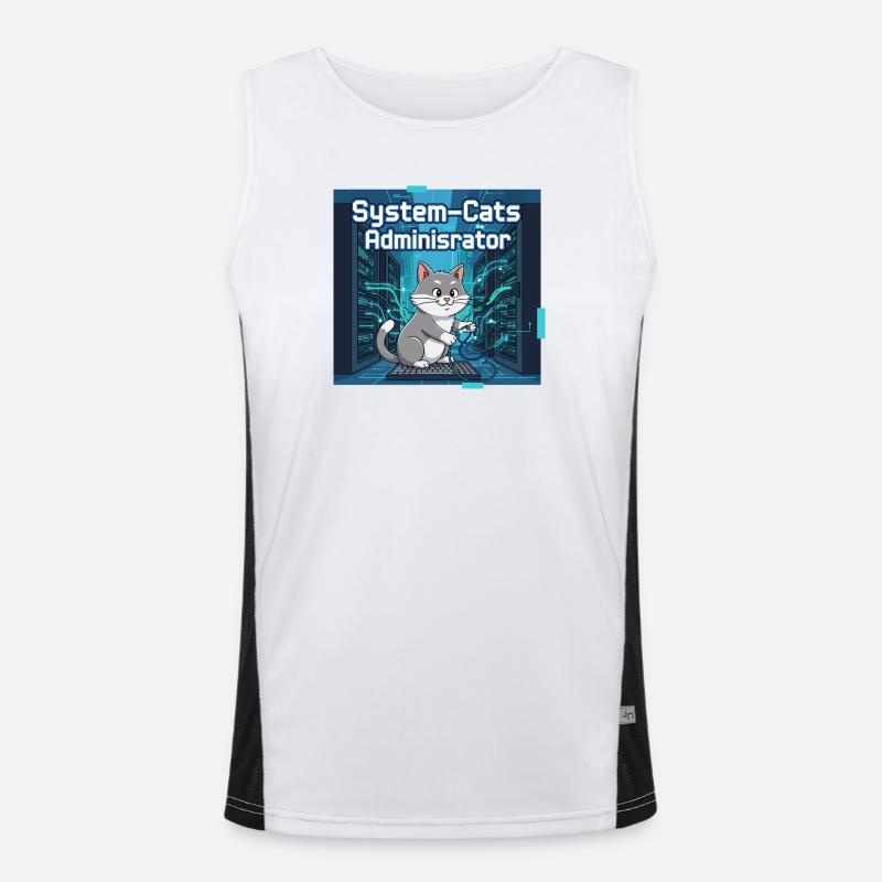 System Cats Administrator Funktionelles Kontrast-Tank Top für Männer 