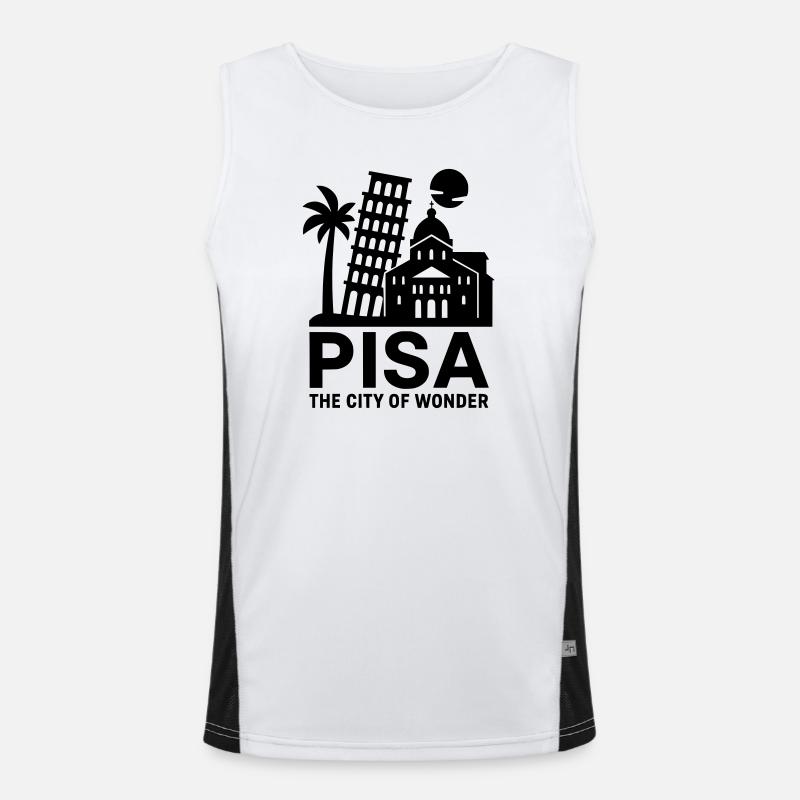 Pisa Italy Men's Functional Contrast Tank Top 