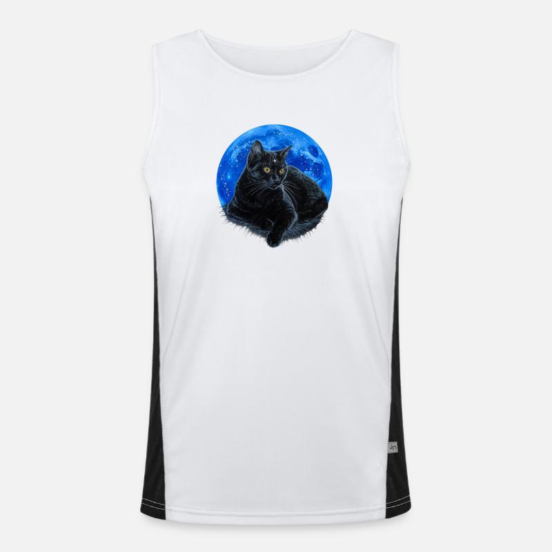 Sternkatze. Funktionelles Kontrast-Tank Top für Männer 