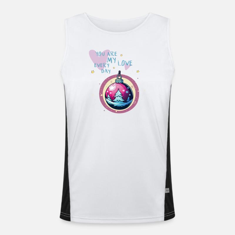 Weihnachtskugel Liebe  Funktionelles Kontrast-Tank Top für Männer 