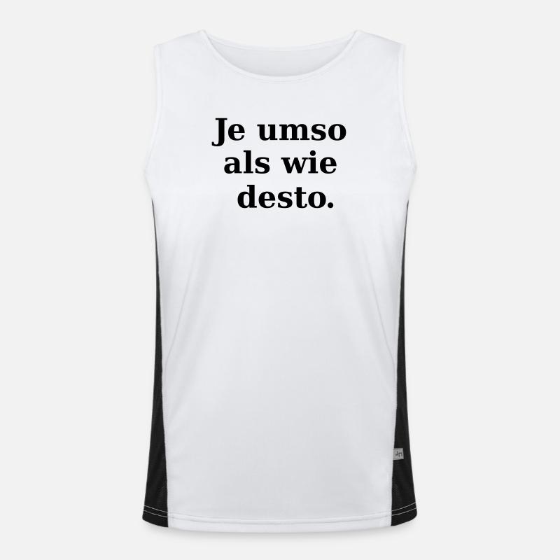 No comparison - Men's Functional Contrast Tank Top  - white/black