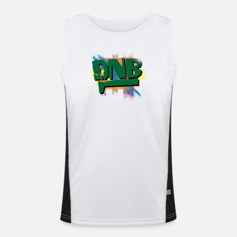 DNB-Graffiti-Ausbruch Funktionelles Kontrast-Tank Top für Männer 